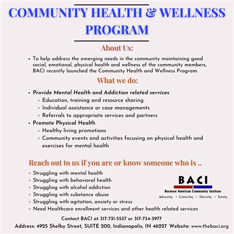 Community Health and Wellness Programs
