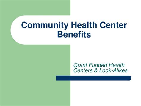 Community Medical Center Benefits
