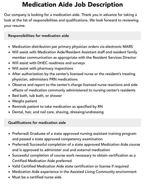 Conclusion Medication Aide Jobs Near Me
