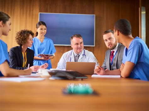 Nurses working in a corporate office