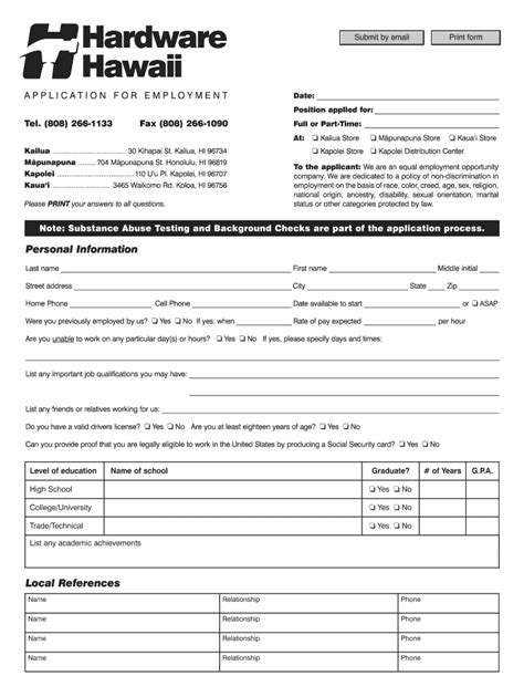 County of Hawaii Jobs Application