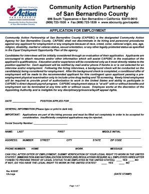 County of San Bernardino Jobs Application