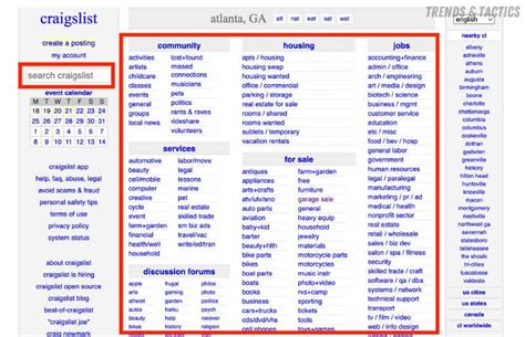 Craigslist Categories
