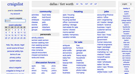 Craigslist Job Search Features