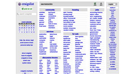 Craigslist Sacramento Jobs