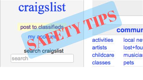 Craigslist Safety Tips