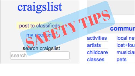 Craigslist Safety Tips