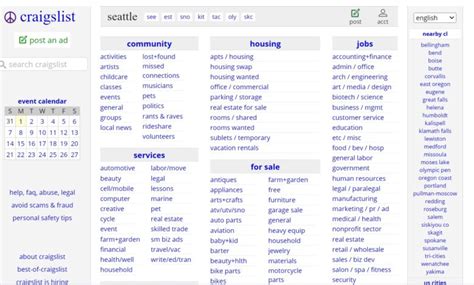 Craigslist Seattle Tacoma
