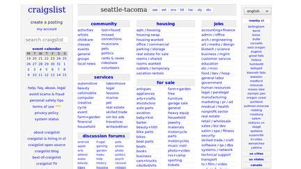Craigslist Seattle Tacoma For Sale