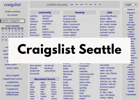 Craigslist Seattle Tacoma Safety Tips