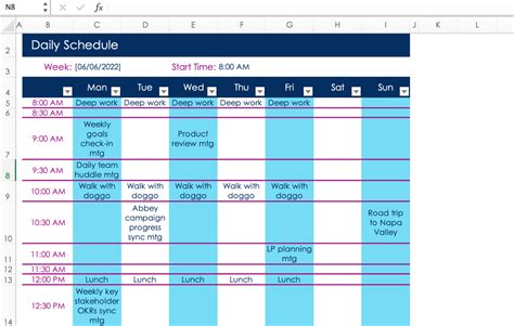 create schedule
