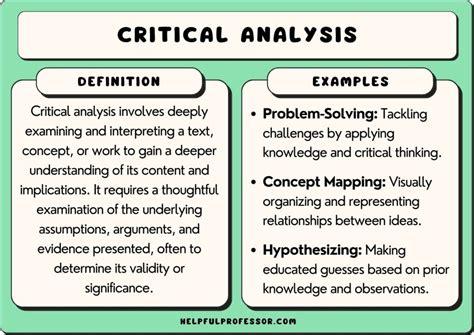 Critical Analysis