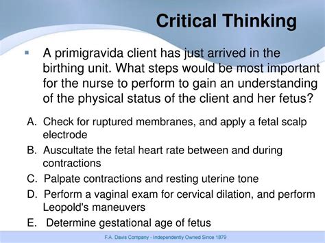 Labor and delivery RNs enhance critical thinking and problem-solving abilities