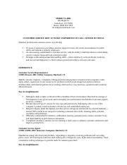 Customer Service Representative