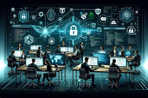 Cybersecurity specialist working on a computer