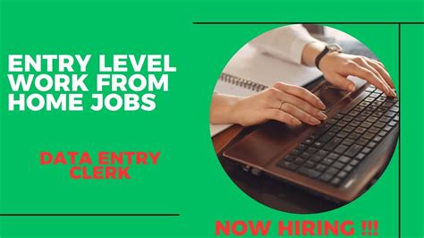Data Entry Clerk Jobs From Home Opportunities