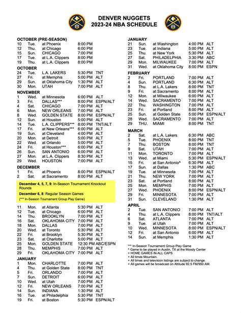 Denver's Schedule and Daily Life