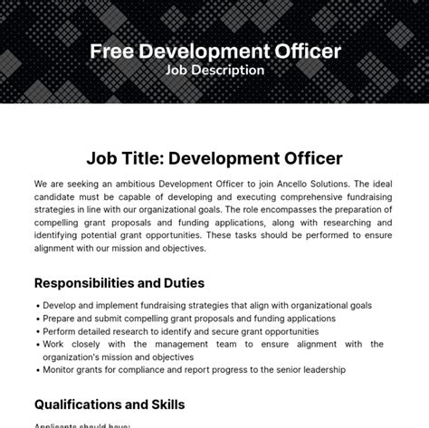 Development Officer