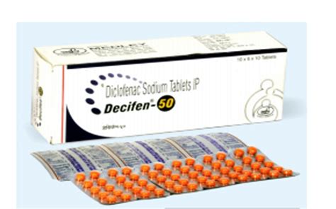Diclofenac sodium 50mg relieves injury-related pain