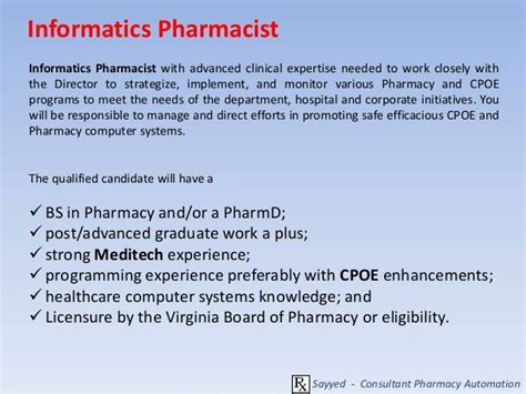 Director of Pharmacy Roles