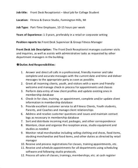 Education and Training for Front Desk Jobs