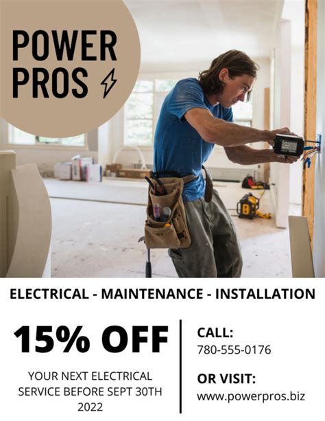 Newspaper ad for an electrician