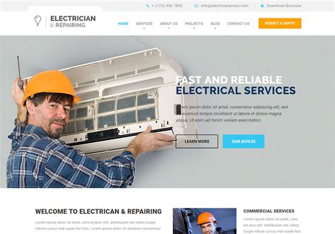 Electrician company website