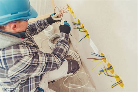Electrician working on a construction site