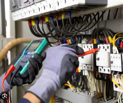 Electrician talking to a homeowner