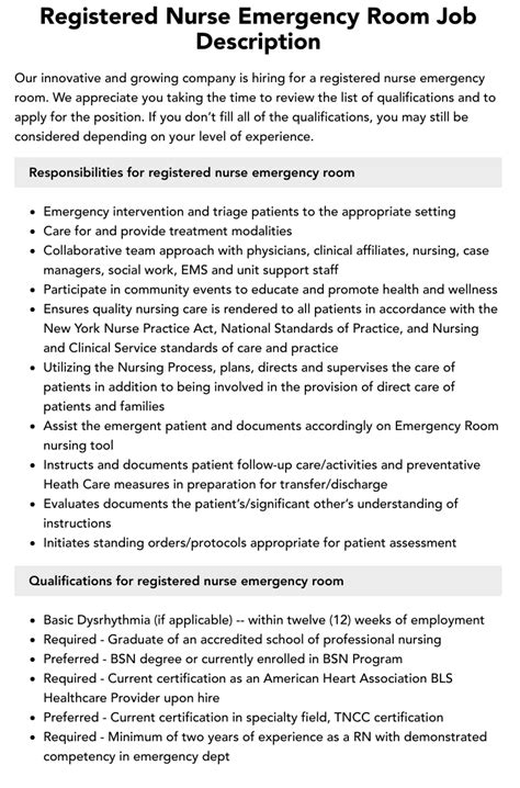 Emergency Department RN Jobs