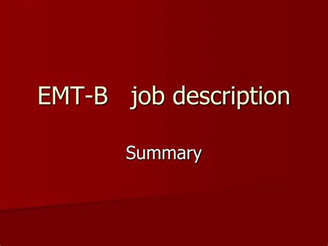 EMT B jobs