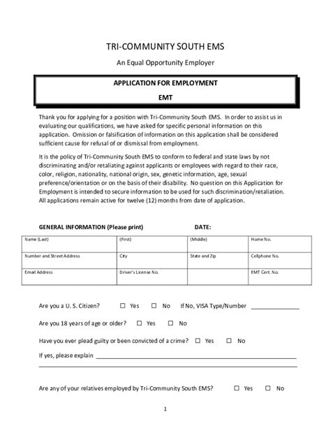 EMT Job Application Tips