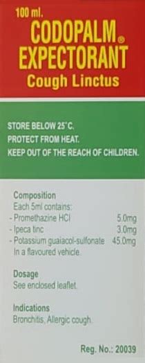 Expectorant Precautions