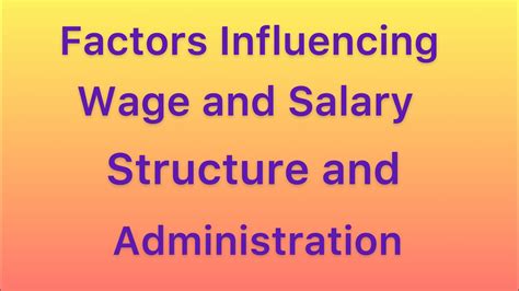 Factors Influencing Salary
