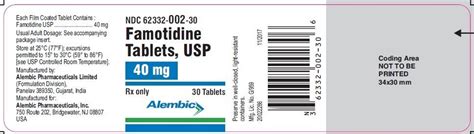 Famotidine 40 mg side effects