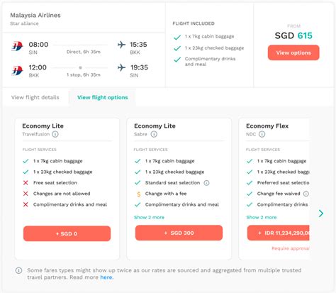 flight options