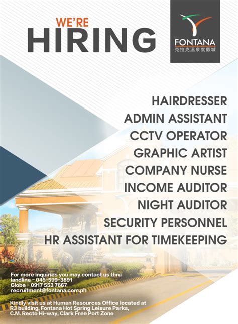 Fontana Career Opportunities