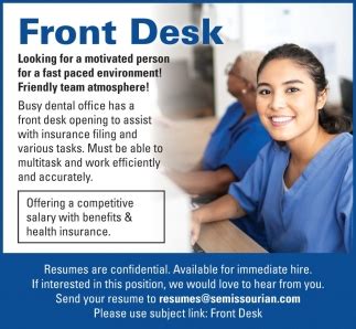 Front Desk Jobs Near Me