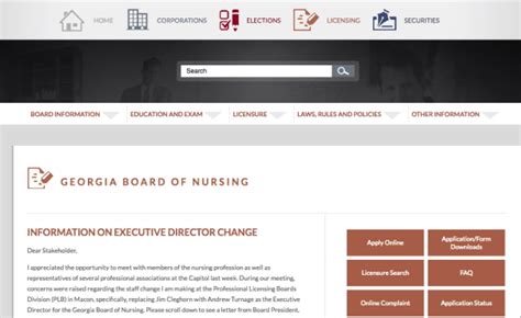 Georgia Nursing License Search