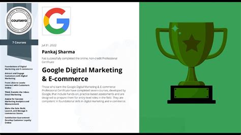 Google Digital Marketing & E-commerce Professional Certificate