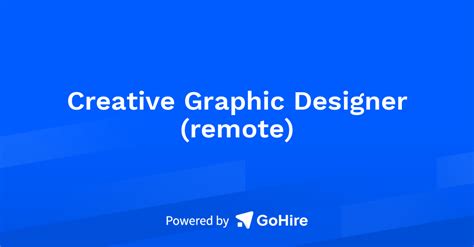 Graphic designer remote