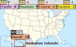 Hawaii Time Zone Map