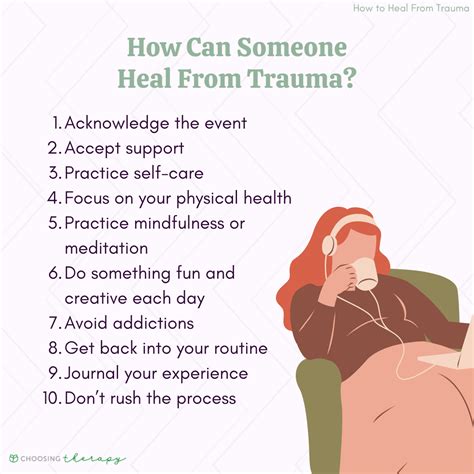 Healing from trauma or past experiences takes time, patience, and support