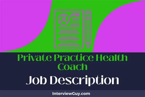 Health Coach Private Practice