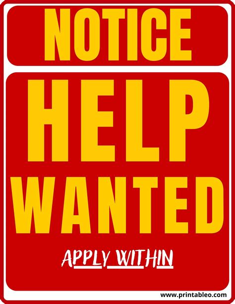 Help Wanted Signs