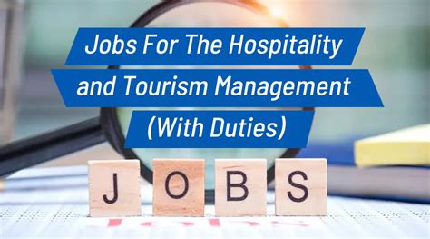 Hospitality and tourism jobs