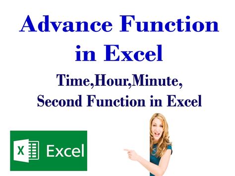 hour minute second functions in excel
