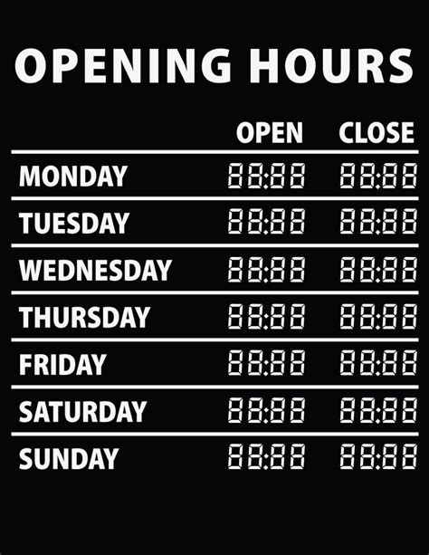 Hours of Operation