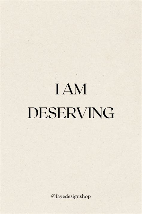 I am deserving