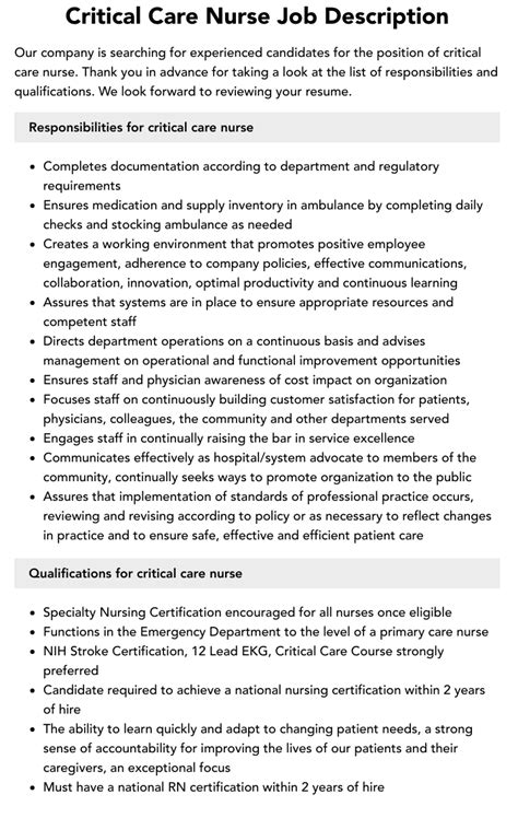 ICU RN Positions